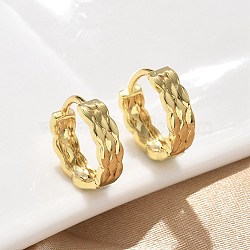 Brass Hoop Earrings, Rack Plating, Long-Lasting Plated, Lead Free & Cadmium Free, Real 18K Gold Plated, 14x4mm(EJEW-F359-10G-02)