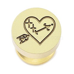 Constellation Golden Tone Wax Seal Brass Stamp Heads, for Invitations, Envelopes, Gift Packing, Sagittarius, 15x14mm, Inner Diameter: 7mm(STAM-P002-02G-06)