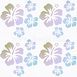 PET Self Adhesive Car Stickers, Waterproof Floral Car Decorative Decals for Car Decoration, Clear AB, 150x150x0.2mm(STIC-WH0010-05C)