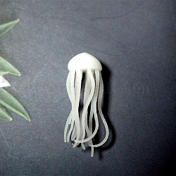 Sealife Model, UV Resin Filler, Epoxy Resin Jewelry Making, Jellyfish, White, 1.4x0.5cm(DIY-F039-05D-06)