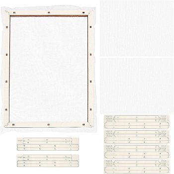 Basswood Assembled Paper Making Frame, with Gauze, Rectangle, PapayaWhip, 340x250mm