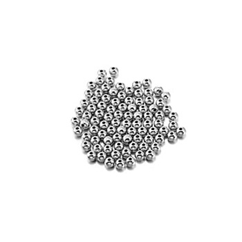 CCB Plastic Bead Spacers, Round, Platinum, 4mm,Hole:1mm