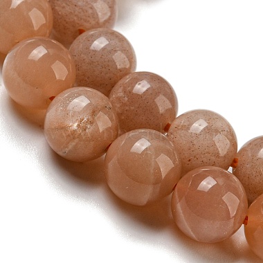Round Natural Sunstone Beads Strands(G-F222-33-8mm-1)-6