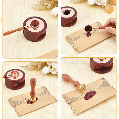 Brass Wax Seal Stamps with Rosewood Handle(AJEW-WH0412-0206)-3