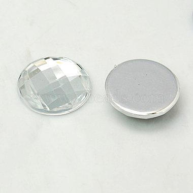 10mm Clear Flat Round Acrylic Rhinestone Cabochons