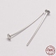Rhodium Plated 925 Sterling Silver Flat Head Pins(STER-P024-07-B)-1