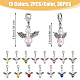 Angel Tibetan Style Alloy & Acrylic Pendant Decorations(HJEW-AB00707)-2