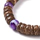 Natural Striped Agate(Dyed & Heated) Beaded Bracelets(BJEW-JB09069)-3