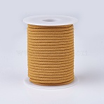 Nylon Braided Cord, Milan Cords Woven Thread for Bracelet Jewelry Making, Goldenrod, 3mm, about 21.87 yards(20m)/roll(NWIR-P018-13)