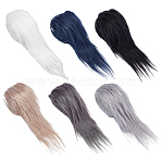 6Pcs 6 Colors Artificial Wool Costume Accessories, Christmas Decorations, Mixed Color, 1800x50x3mm, 1pc/color(DIY-FG0007-54)