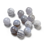 Natural Blue Lace Agate Beads, No Hole/Drilled, Round, 7.5~8mm(G-B050-14)