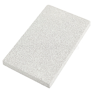 Lava Rock Grinding Stone, Rodent Supplies, Rectangle, White, 24x15x2.3cm(AJEW-WH0017-56)