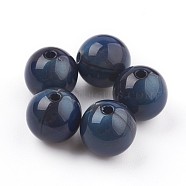 Acrylic Beads, Imitation Tiger Eye Beads, Round, Magenta, 11.5~12mm, Hole: 2mm(X-MACR-E025-21E-12mm)