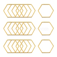 304 Stainless Steel Linking Ring, Hexagon, Golden, 20x22.5x0.8mm(STAS-S079-24B)
