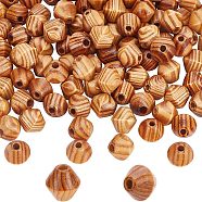 100Pcs Bicone Unfinished Natural Wood Beads, Wooden Beads, Peru, 16x15mm, Hole: 5mm(WOOD-OC0002-48)