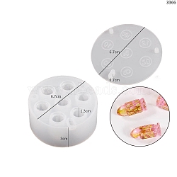 Bullet Dices Food Grade Silicone Molds, Resin Casting Molds, for UV Resin, Epoxy Resin Craft Making, White, 67x7~30mm, Inner Diameter: 13mm, 2pcs/set(PW-WG40291-01)