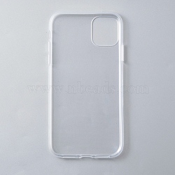 Transparent DIY Blank Silicone Smartphone Case, Fit for iPhone11(6.1 inch), For DIY Epoxy Resin Pouring Phone Case, White, 15.4x7.7x0.9cm(MOBA-F007-08)