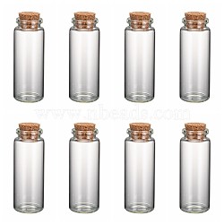 Glass Jar Glass Bottles, with Cork Stopper, Wishing Bottle, Bead Containers, Clear, 70x27mm, Bottleneck: 20mm in diameter, Capacity: 18ml(0.6 fl. oz)(AJEW-H004-2)
