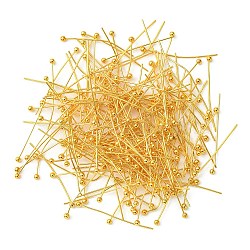 Brass Ball Head pins, Cadmium Free & Lead Free, Golden, 25x0.5mm, 24 Gauge, Head: 2mm(KK-YW0001-97B-G)