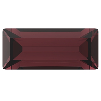 Preciosa&reg MAXIMA Crystal Fancy Stones, Czech Crystal, 435 26 212 Baguette, Dura Foiling, 90100 Burgundy, 4x2mm