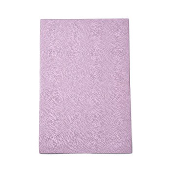 Lichee Pattern Double-Faced Imitation Leather Fabric, for DIY Earrings Making, Medium Purple, 20x30cm