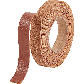 2M PVC Imitation Leather Ribbons, for Clothes, Bag Making, Sienna, 12.5mm, about 2.19 Yards(2m)/Roll