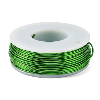Round Aluminum Wire, Lime Green, 18 Gauge, 1mm, about 23m/roll