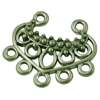 Alloy Links, Chandelier Components, Lead Free and Cadmium Free, Triangle, Antique Bronze Color, 22x19x2.5mm, Hole: 1.5mm