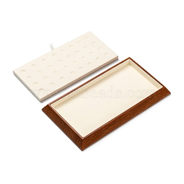 Rectangle Wood Pesentation Jewelry Round Beads Display Tray(ODIS-P008-13A)-3