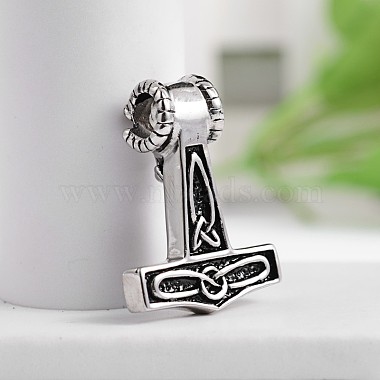 Anchor with Cattle Head 304 Stainless Steel Pendants(STAS-M206-02AS)-2