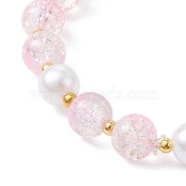 bracelet extensible perles rondes en verre(BJEW-JB09776-01)-4