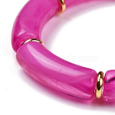 Acrylic Tube Beaded Stretch Bracelets(X-BJEW-JB07774-01)-4