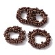 ABS Imitation Bead Wrapped Elastic Hair Accessories(OHAR-PW0007-49J)-1