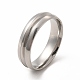 201 Stainless Steel Grooved Finger Ring Settings(STAS-P323-05P)-1