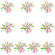 Polyester Self-Adhesive Curly Bows Gift Wrap Accessory(DIY-WH20053-03D)-1
