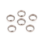 Non-Tarnish 201 Stainless Steel Spacer Beads, Large Hole Beads, Flat Round, Stainless Steel Color, 11x3mm, Hole: 8.5mm(STAS-L238-16E-P)