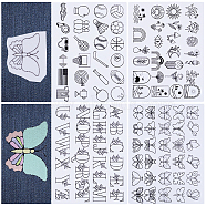 Non-Woven Embroidery Aid Drawing Sketch, Rectangle, Mixed Shapes, 297x210mmm, 4pcs/set(DIY-WH0538-005)