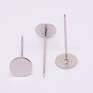 Iron Flat Round Head Nails, Sofa Foam Nails, for Furniture Decoration, Platinum, 50x19.5mm, Pin: 1.6mm(AJEW-WH0126-11P-03)