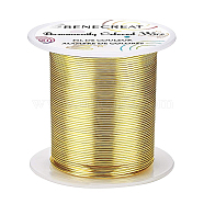 Round Copper Wire, for Wire Wrapped Jewelry Making, Light Gold, 20 Gauge, 0.8mm, about 98.42 Feet(30m)/roll(CWIR-BC0006-02B-LG)