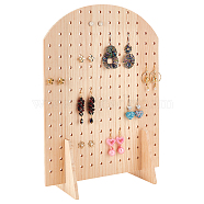 Arch Shaped Wood Earring Organizer Display Stands, PeachPuff, Fihished Product: 12x30x42.4cm(ODIS-WH0043-103)