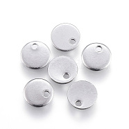 304 Stainless Steel Stamping Blank Tag Charms, Flat Round, Stainless Steel Color, 4x0.5mm, Hole: 0.7mm
(X-STAS-G124-27P-4mm)