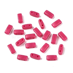 Opaque Acrylic Slide Charms, Rectangle, Deep Pink, 2.3x5.2x2mm, Hole: 0.9mm(OACR-Z010-02J-1)