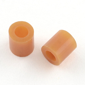 PE DIY Melty Beads Fuse Beads Refills, Tube, Camel, 8.5~9x9~9.5mm