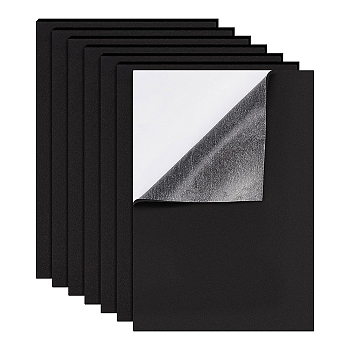 Sponge EVA Sheet Foam Paper Sets, With Adhesive Back, Antiskid, Rectangle, Black, 30x21x0.4cm