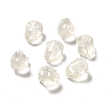 Transparent Resin Beads, Rabbit Bead, Clear, 16x12x10.5mm, Hole: 1.4~1.5mm