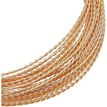 Brass Twist Rope Wire, Golden, 20 Gauge, 0.8mm, about 14.76 Feet(4.5m)/Bundle