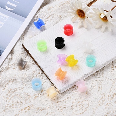 32Pcs 16 Colors Silicone Thin Ear Gauges Flesh Tunnels Plugs(FIND-YW0001-17B)-7