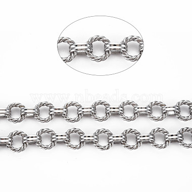 Brass & Iron Twist Rope Ring and Oval Link Chains(CH-S128-03P)-4
