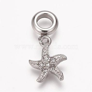 25mm Starfish Stainless Steel Dangle Beads
