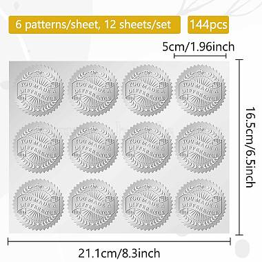 12 Sheets PET Adhesive Wax Seal Stickers(DIY-WH0524-001)-2